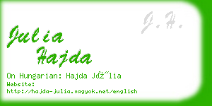 julia hajda business card